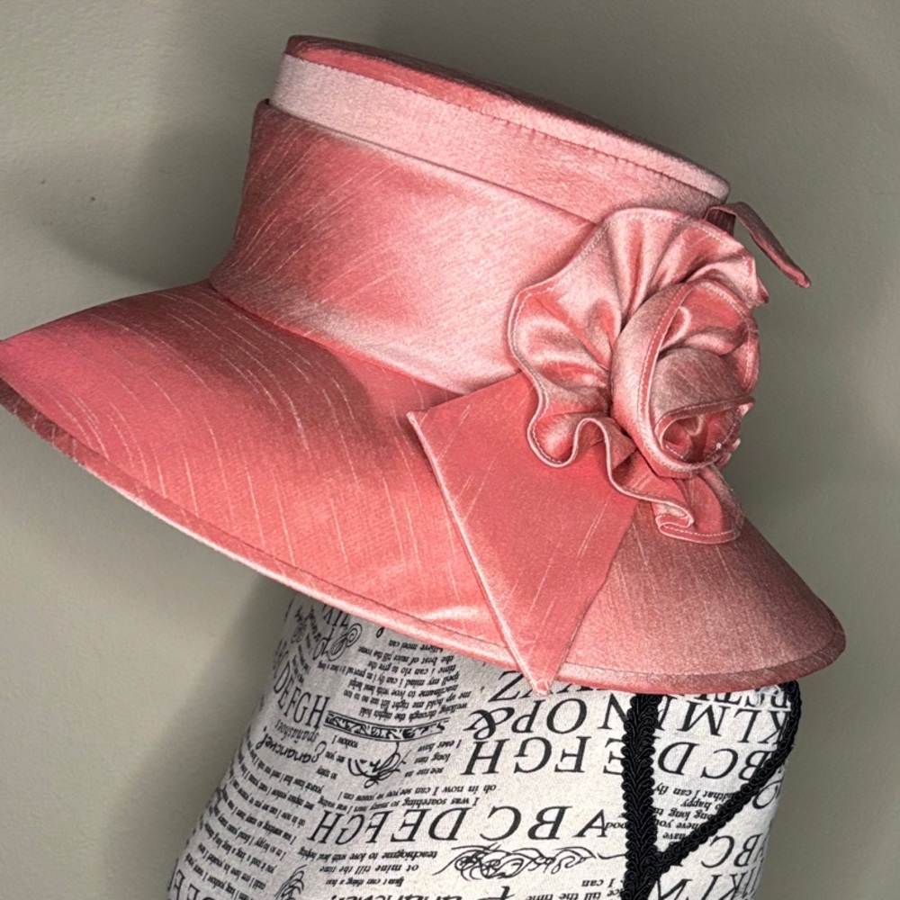Promise Coral Women's Hat with Rosette Detail
